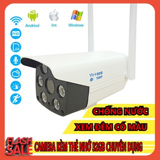 Camera IP YooSee Ngoài Trời FHD 1080 Tiếng Việt + Thẻ Nhớ 32Gb Yoosee