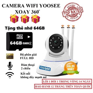 Camera Yoosee 20M Full HD -Tặng Kèm Thẻ Nhớ 64GB - Camera IP Wifi Đàm Thoại 2 Chiều