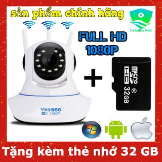 Camera Yoosee 3 râu 20 - Full HD 1080P kèm thẻ nhớ 32GB