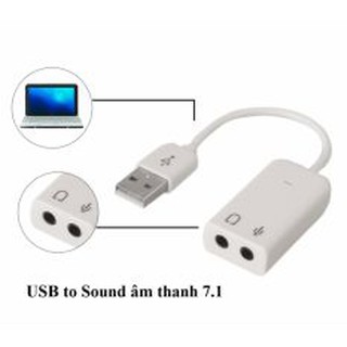 Cáp USB âm thanh 3D USB 71 Trắng
