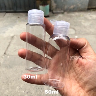 Chai nhựa chiết mỹ phẩm nắp bật 30ml/50ml/100ml/500ml