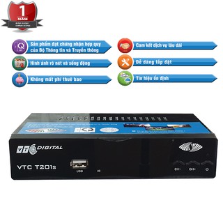 Đầu thu Kỹ thuật số DVB T2 VTC T201, T201s, xem truyền hình và Youtobe miễn phí trọn đời