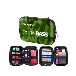 ELHA Gift Túi phụ kiện Sony Extra Bass Màu Xanh Camo