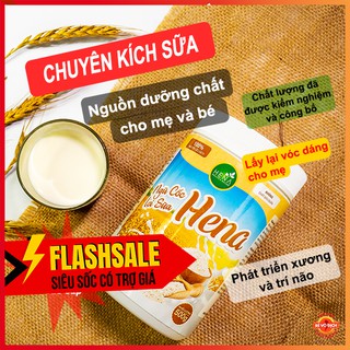 Flashsale Sốc Ngũ Cốc Lợi Sữa Hena 500g, 100% Nguyên liệu Hữu cơ – Tốt nhất cho Mẹ và Bé Sữa Về Nhiều, Vàng, Đặc Hơn