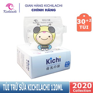 Hộp 32 túi trữ sữa Kichilachi 120ml an toàn Free Bpa Tặng 1 bút dầu/ đơn hàng