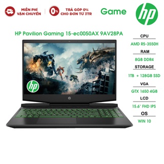 Laptop HP Pavilion Gaming 15-ec0050AX 9AV28PA  R5-3550H | 8GB | 128 GB + 1 TB | GTX 1650 4GB | 156 FHD IPS | WIN 10