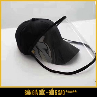 Mũ nón LƯỠI TRAI TRƠN màu đen chống dịch chống bụi cho người lớn