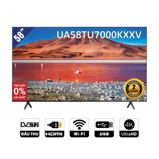 Nhập SAMS1TR trên APP giảm 1TR Smart Tivi 4K UHD Samsung 58 inch UA58TU7000KXXV Model 2020 -