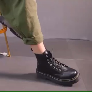 ORDER TAOBAO Giày boots khoá kéo cổ cao ulzzang kèm ảnh thật hình cuối
