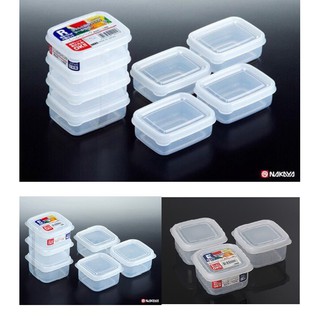 Set 3 hộp 200ml/4 hộp 100ml hộp trữ đồ ăn dặm cho bé Nakaya nội địa Nhật