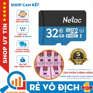 Thẻ nhớ Micro SDHC NETAC 32GB - Bảo hành chính hãng 5 năm !!!