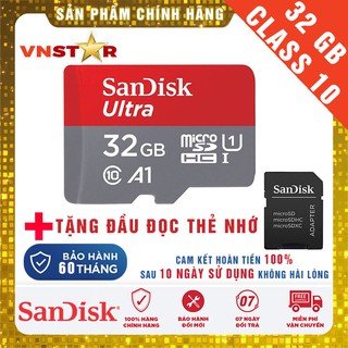 Thẻ Nhớ SanDisk Ultra 32/16GB Chuyên Dùng Cho Camera, Điện Thoại 80MB/S - Sản Phẩm