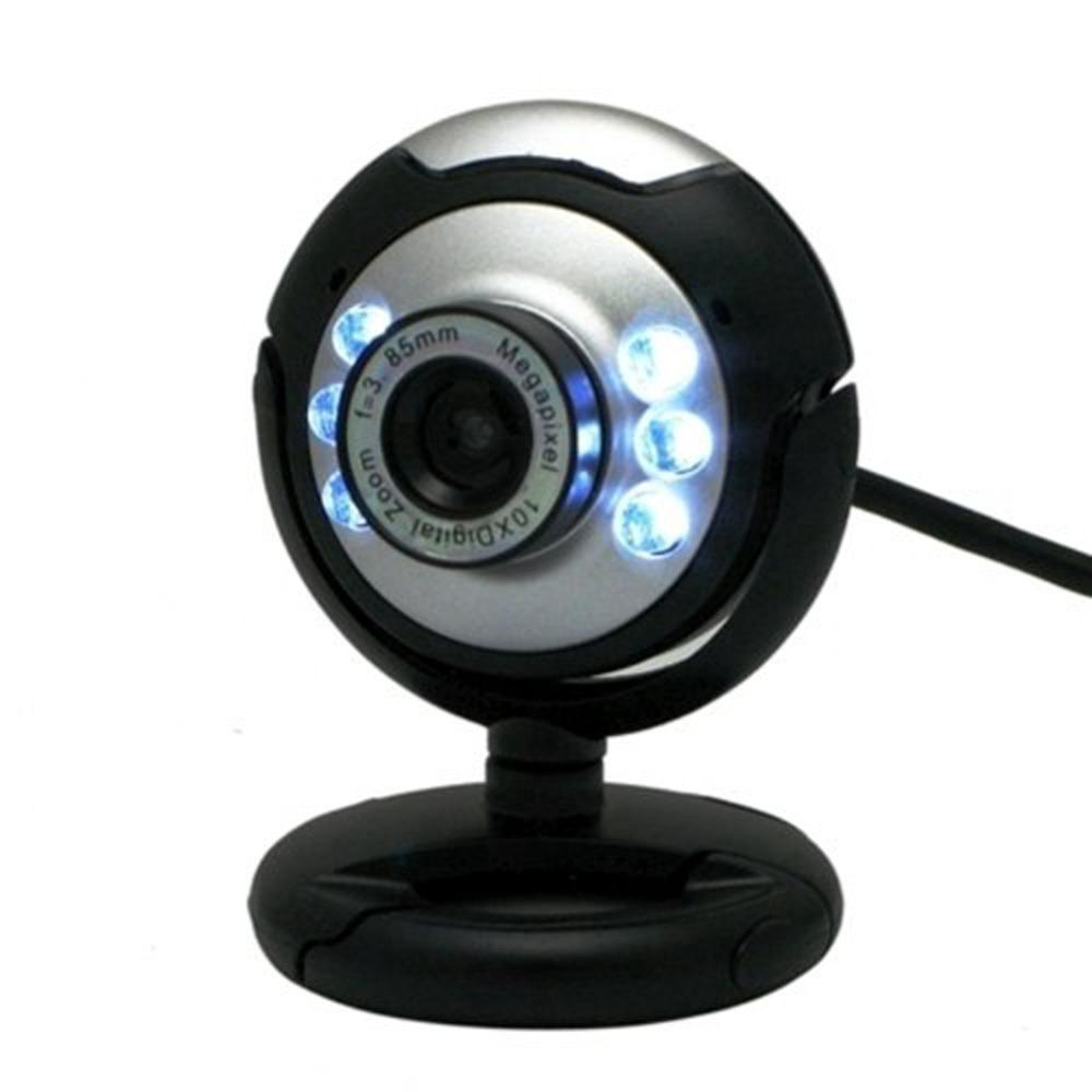 Webcam Usb Hd 120 Mp Tích Hợp 6 Đèn Led
