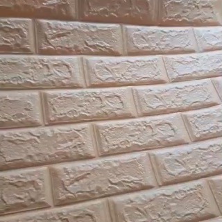 Xả Kho Giấy dán tường 3D giả gạch khổ lớn 70 x 77cm chống nước chống ẩm tiêu âm có keo dán tự dính - Đọc kỹ mô tả