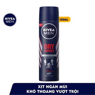 Xịt ngăn mùi Nivea Men khô thoáng 150ml - 81602 bao bì mới