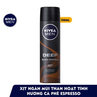 Xịt ngăn mùi Nivea than đen hương espresso 150ml - 85367