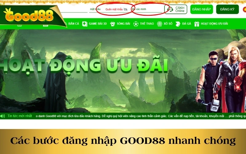 Các bước đăng nhập GOOD88 nhanh chóng nhất